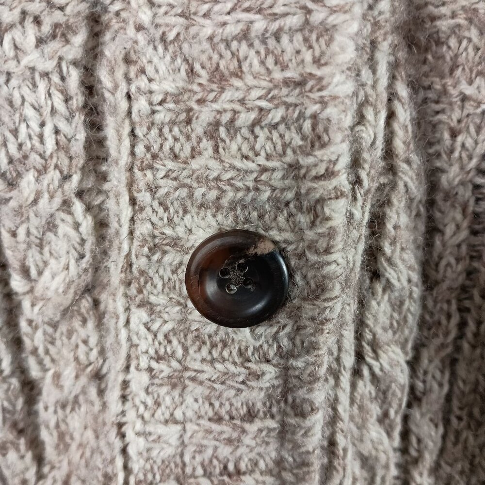 Royal Robbins Fair Isle Cardigan Wool Blend Womens XL Beige Grandpacore Gorpcore - Picture 9 of 9